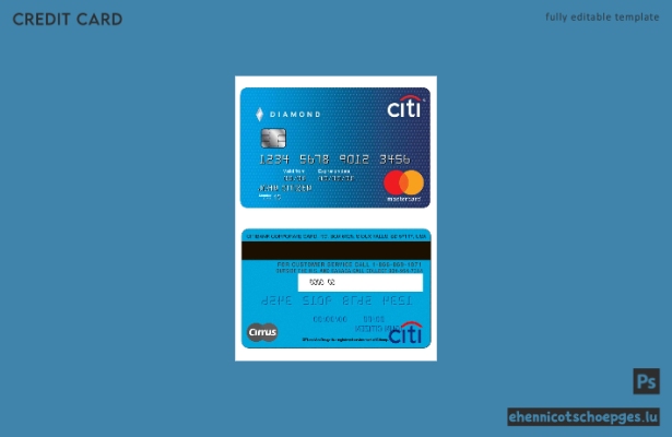 USA Citibank MasterCard Beispielvorschau